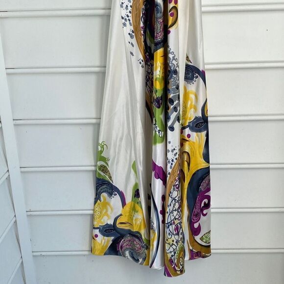 La Femme Prom Evening Full Length Colorful Beaded Plunging Open Back Stunning Ma - Picture 10 of 14